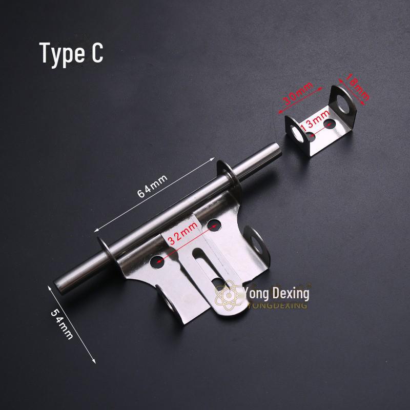 Stainless Steel Two-Way Door Lock Latch for Pet Cages and Warehouse Doors