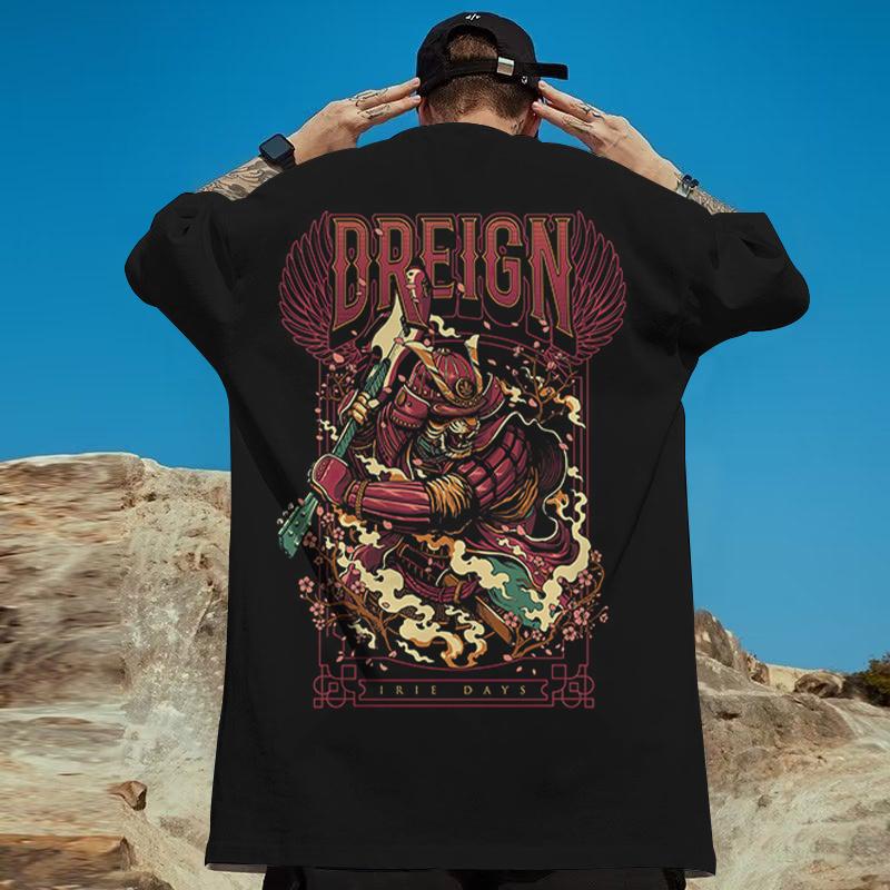 Мужские футболки с 3d японским принтом «Призрачный воин», мужская футболка, футболки в стиле хип-хоп, футболка большого размера, мужская одежда, винтажные уличные топы 2024