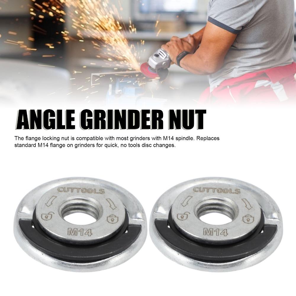2pcs Quick Release Angle Grinder Flange Nuts Self-Locking Grinder Locking Nuts Replacement
