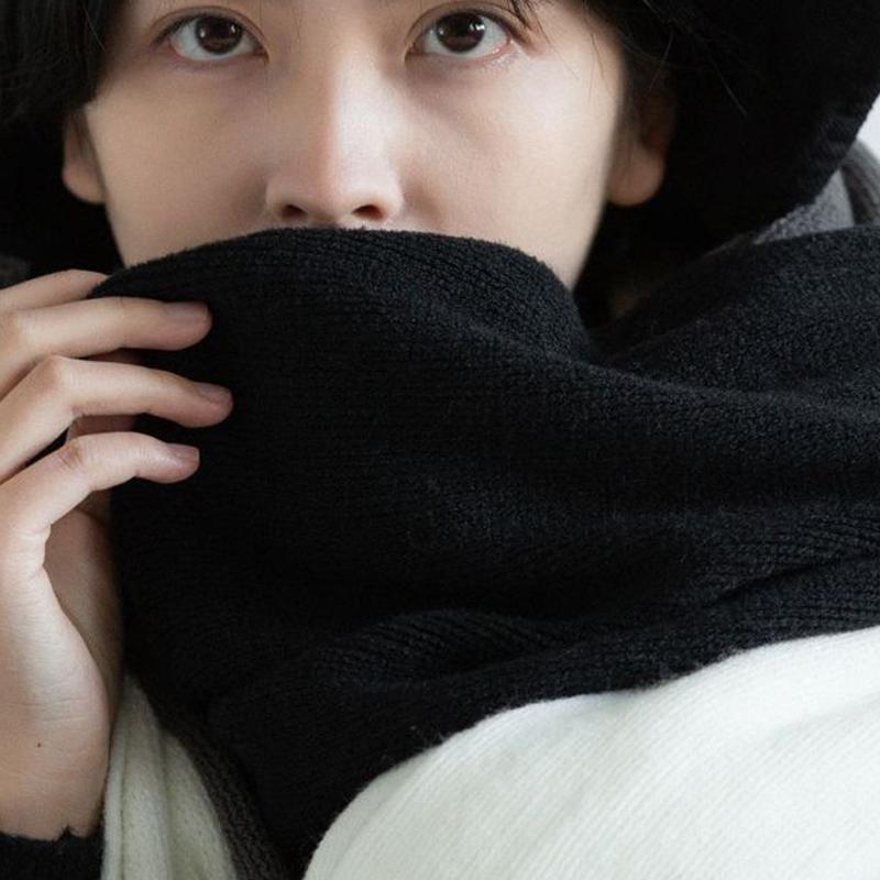 Johnature Soft Solid Color Scarve Men Women Couples Necks Shawls Winter Warm Casual Scarf