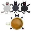 3D Print Funny Cat Coasters Stress Relieve Insulated Coaster Ornament Lazy Cat Drink Coasters for Coffee Tea