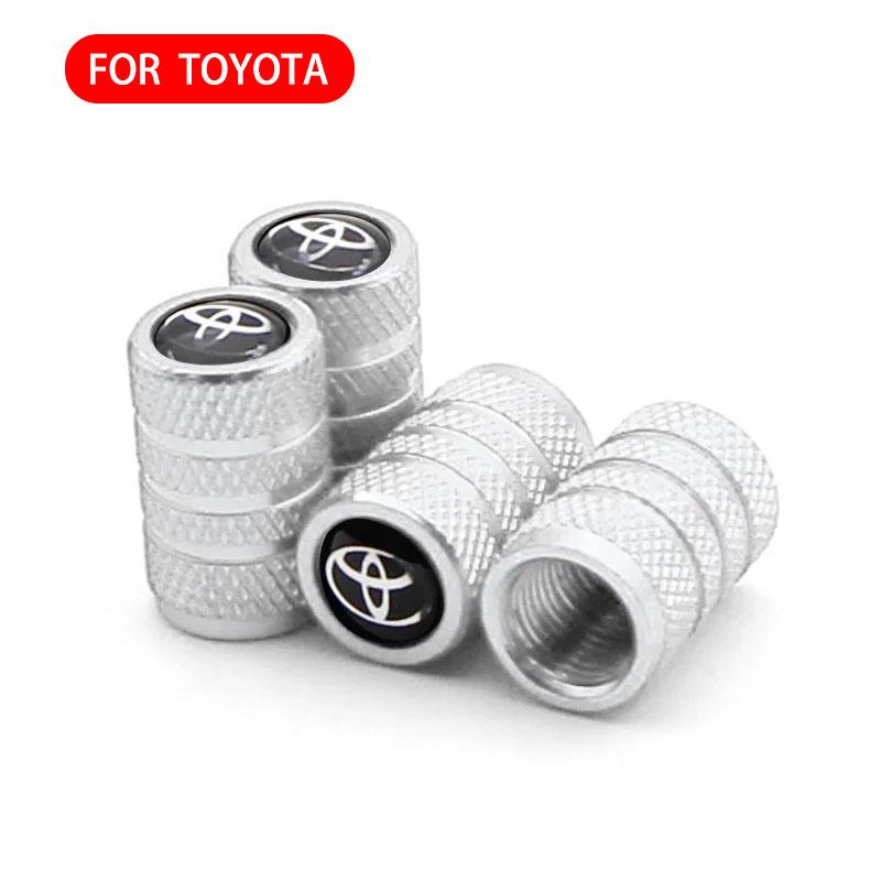 LJVZ5 Car Valve Cap Decorative Dustproof Tire Valve Stem Caps For Toyota RAV4 Corolla Camry Frontier Supra C-HR Hilux Tacoma Prado