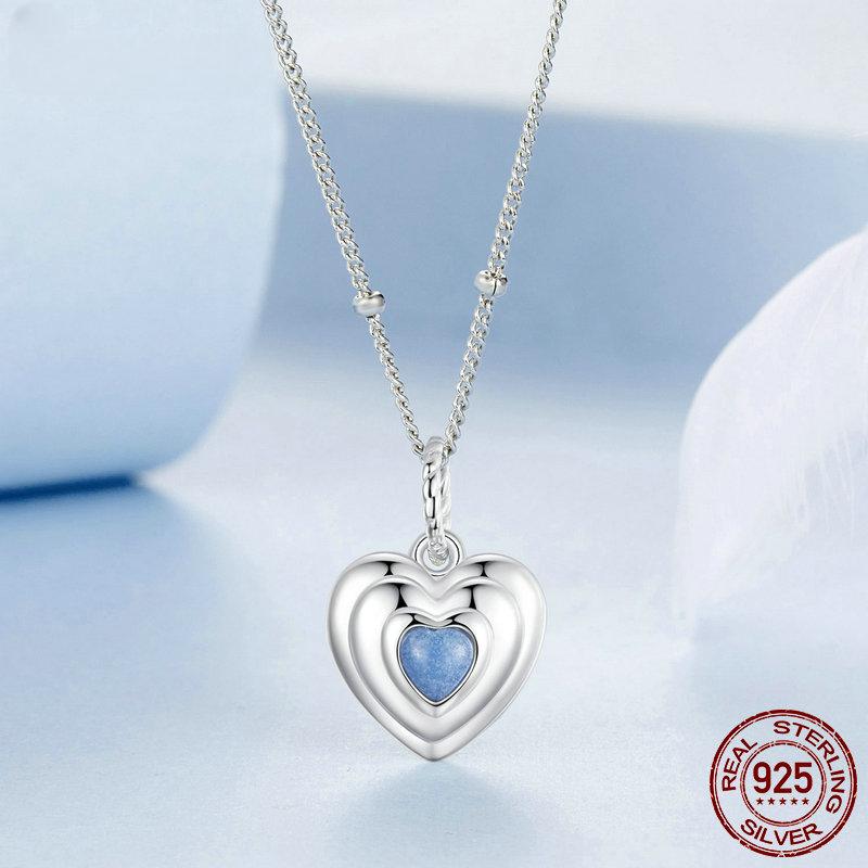 S925 серебро кулон светящееся сердце ожерелье для женщин подарок на день Святого Валентина юбилей ювелирные изделия подарок