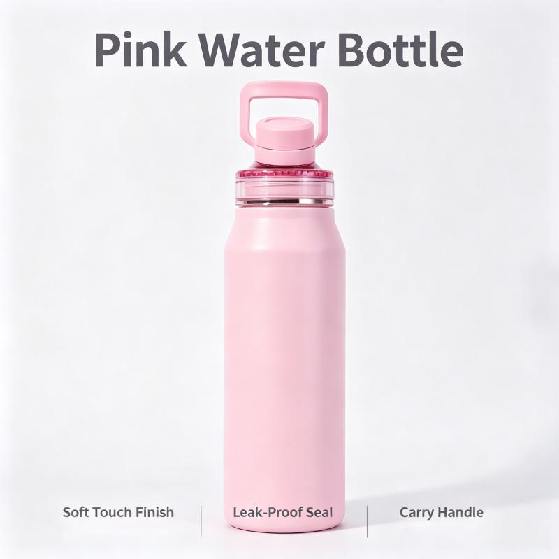 1PCS Outdoor Camping Sports Insulated Bottle 600ML Large Capacity Stainless Steel Direct Drinking Cycling Water Bottle Portable