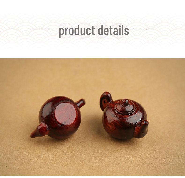 Подвеска-брелок в виде чайника из розового дерева для мужчин и женщин - небольшие ручные украшения