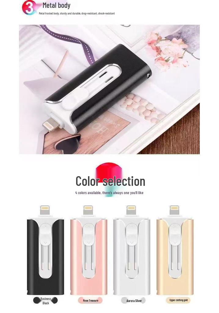 Многофункциональный OTG USB-накопитель 4-в-1 для телефонов Apple - Доступен в версиях 64 ГБ и 32 ГБ