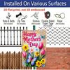 2D Flat, 1pc Floral Butterfly Mother's Day Metal Wall Art Sign "Happy Mother's Day" - 8*12 Inch Aluminium Rustic Home Decor, Outdoor Wall Art, Sweet