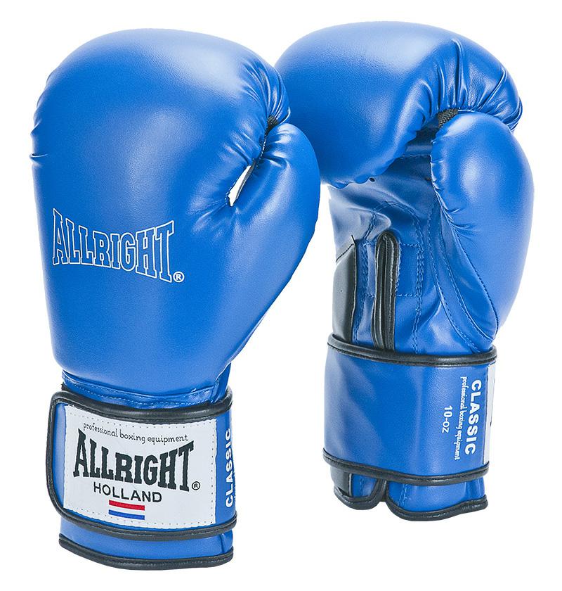 Rękawice bokserskie classic 14oz allright 1092a pu niebieskie