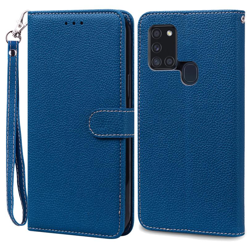 Чехол A21S для Samsung Galaxy A21S Чехол-кошелек из кожи с откидной крышкой для Samsung A21S Чехол A 21s A217F Мягкая силиконовая накладка Fundas