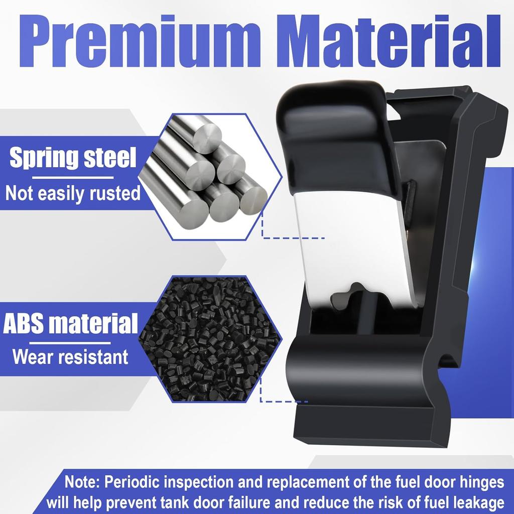 Black Plastic Fuel Door Spring Clip Compatible with Toyota Car, - Avalon, Camry, RAV4, 2004-2009 4Runner (Replace 77360-35040)