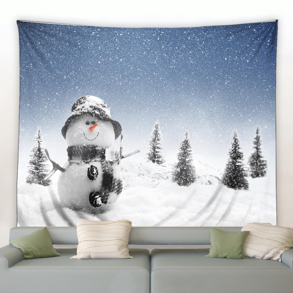 Home Christmas Tapestry Santa Claus Snowman Christmas Tree Holidays Living Room Bedroom Dormitory Room Tapestry