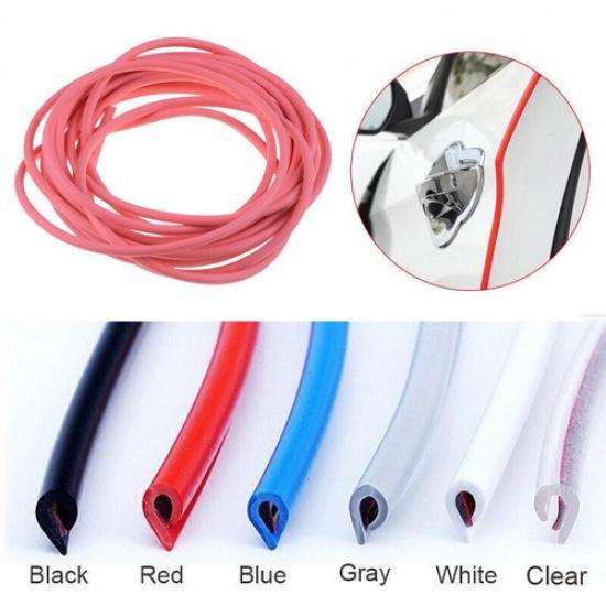 Автомобильная Красная Накладка на Кромку Двери Резиновая Уплотнительная Полоса Защита от Царапин Защитная Накладка 5М