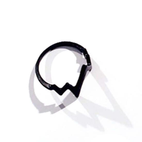 ECG Shaped Ring American Street Style Decorative Men Women Fashionable Ring