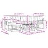 Outdoor Sofa Set with Cushions 7 pcs Natural and Black