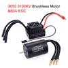 New Waterproof 3650 2300KV 3100KV 3900KV Brushless Motor 60A ESC for Tamiya Traxxas Slash Bandit Redcat 1/10 RC Car Truck Parts