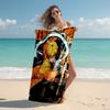 1pc Agatsuma Zenitsu Beach Towel, Comfortable and Thick, and Swimming/Bath/Picnic/Camping Towel, Suitable for Seaside Beaches