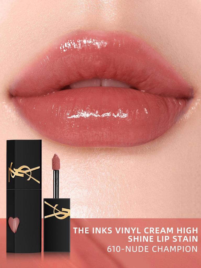 Yves Saint Laurent The Inks Vinyl Cream High Shine Lip Stain #610-Nude Champion - 0,18 жидких унций/5,5 мл