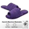 Comwarm Plush House Slippers For Women And Man Open Toe Cozy Cotton Shoes Indoor Outdoor Flat Soft Breathable Non-slip Sandals