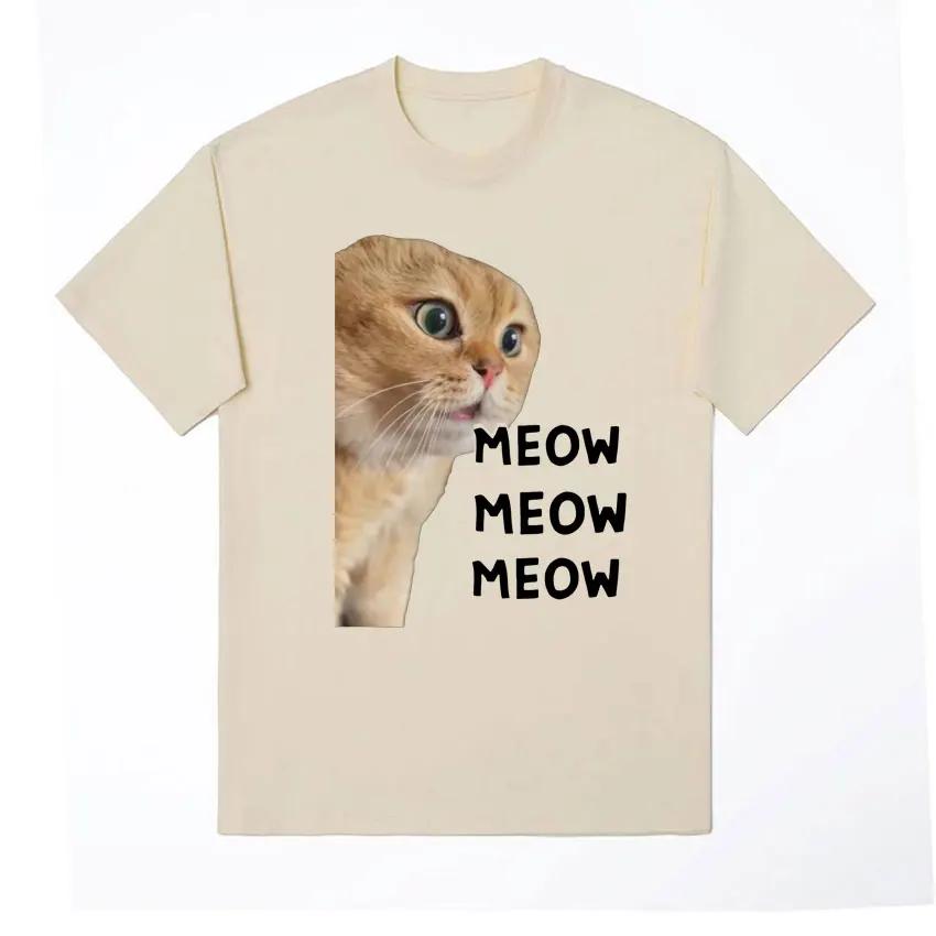 Talking Cat Cute Meme T Shirt for Women Fashion Short Sleeve Funny T Shirts ONeck Unisex Tshirt Tops Graphic T Shirts YK Top