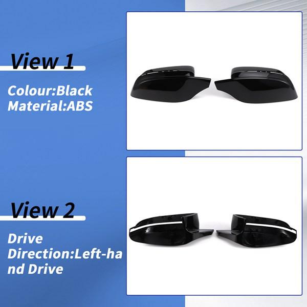 Rearview Mirror Covers for Left-Hand Drive BMW 3, 5, 7, 8 Series G20 G21 G28 320d 330e (1 Pair)