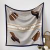 Twill 90 Silk Scarf Simulation Silk Printing Universal Square Scarf For All Seasons