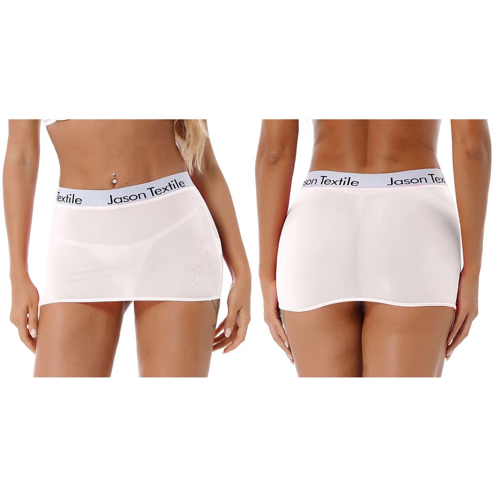 Женская полупрозрачная эластичная облегающая мини-юбка, короткие юбки для ночного клуба