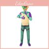 Sundrop Fnaf Костюм Клоуна Косплей Мальчики Девочки Боди Маска Вечеринка Комбинезон Зеленый Молочный Шелк Ткань