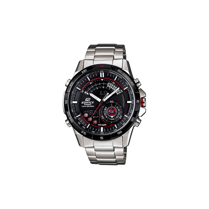 Casio EDIFICE Модный Стиль Гоночный Классический Стрелочный Двойной Дисплей Циферблат Спортивные Водонепроницаемые Кварцевый Механизм Стальной Ремешок Японские ERA-200DB-1AV