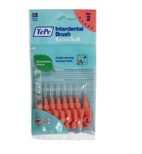 TePe Szczoteczki Międzyzębowe Extra Soft 0,5mm jasno czerwone 8 szt