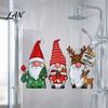 Christmas Scene Props Gnome Static Window Sticker, PVC Waterproof Clings, Cartoon Glass Seasonal Stickers Decals, Cute Faceless Dwarf for Home