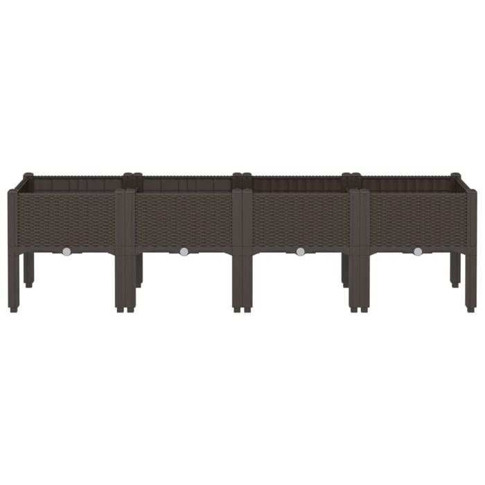 VidaXL Jardinière avec Pieds, Lit Surélevé, Bac à Fleurs, Pot de Plantes Jardin Patio Terrasse Arrière-cour Extérieur, 367905