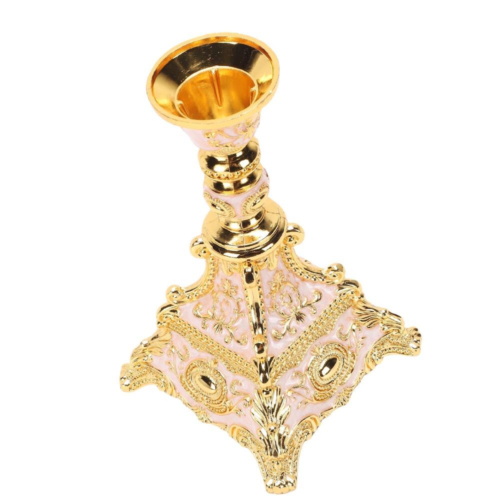 European Style Vintage Candlestick Holder Gold Finish Decorative Candle Holder For Home Decor