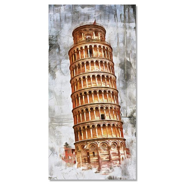 Мировой городской пейзаж Париж Эйфелева башня Лондон Нью-Йорк ручная роспись постер скандинавский стиль настенная картина домашний декор холст