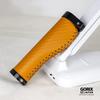 GORIX Leather Cycling Grips with Ergonomic Design for Less Fatigue (GX-GPK) Brown