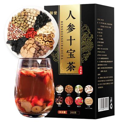 Чай премиум-класса с женьшенем «Десять сокровищ» Huangjing Mulberry Pueraria Wolfberry Maca Tea