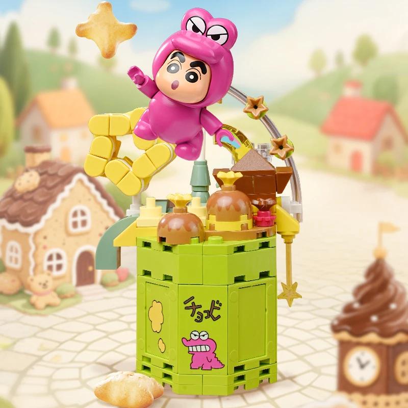 Keeppley Новый Крошка Шинчан Конструктор Мультяшная Игрушка Гора Крокодилов Настольное Украшение Коллекция Детская Пазл Подарок