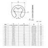10/ 50/ 100pcs 304 Stainless Steel/ 65# Mn Steel E Clip Circlip Retaining Ring Washer M1.2 M1.5 M2 M3 M3.5 M4 M5 M6 M7 M8 to M13