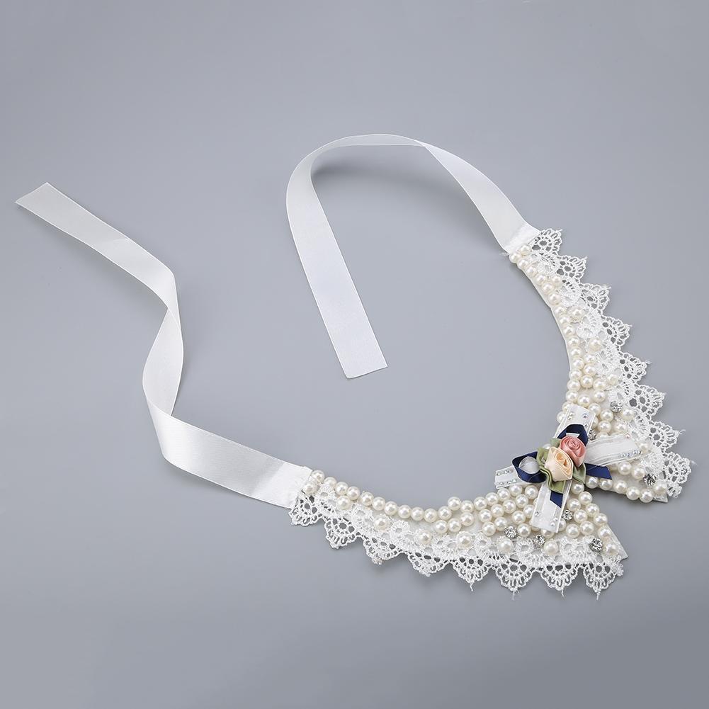 Регулируемый ошейник-бабочка для собак, красивое ожерелье с жемчужным цветком