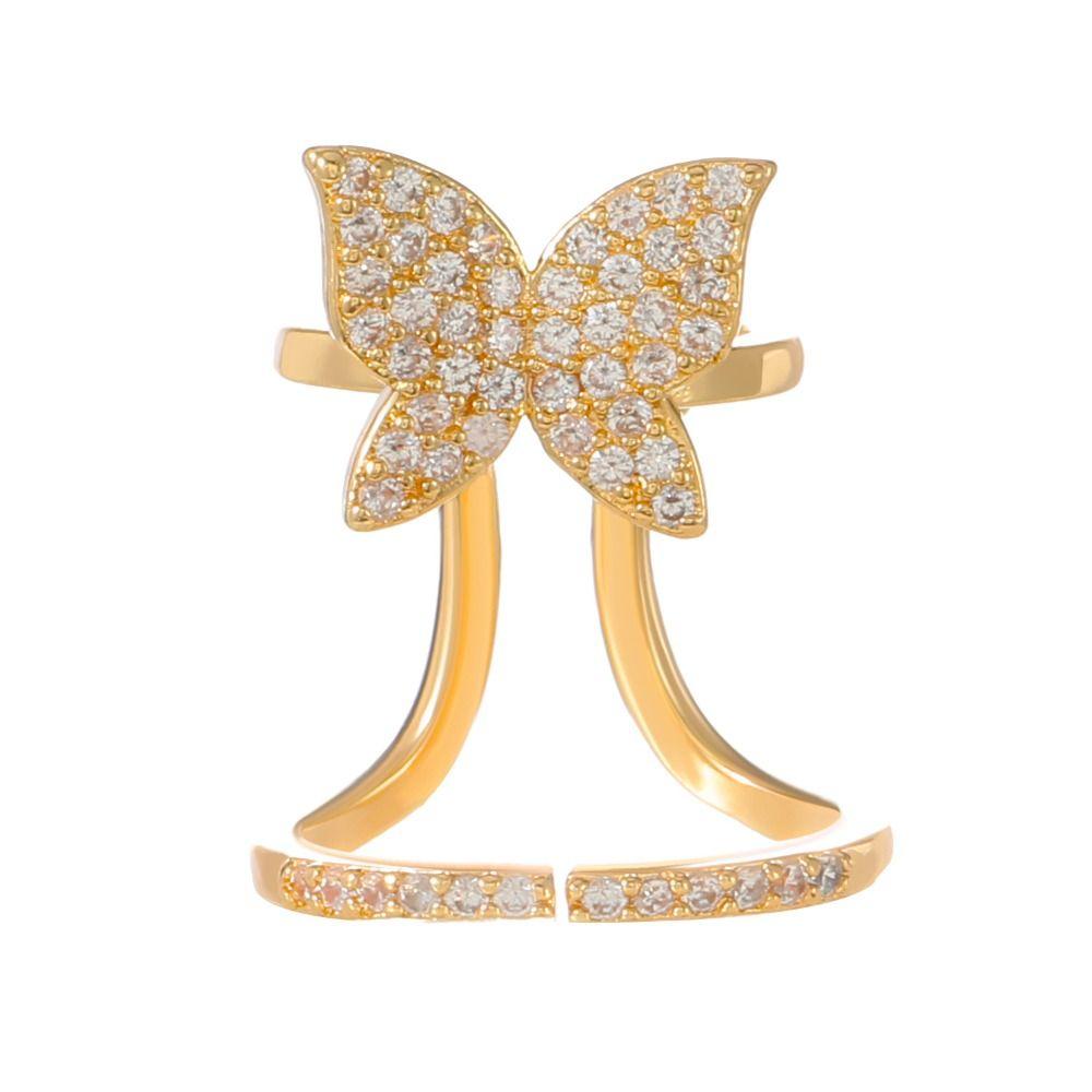 Open Heart Nail Ring Skull Butterfly Nail Art Ring Trendy Eyes Manicure Ring  Overlay