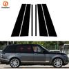 6 шт., стойки для окон и дверей автомобиля, накладка, наклейка, глянцевый черный, внешние детали для Land Rover Range Rover L405 2014-2021