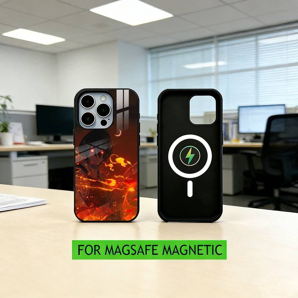 Benimaru Shinmon Fire Force Logo Phone Case For iPhone17,16,15,14,13,12,11 Plus,Pro Magnetic For Magsafe Wireless Charging