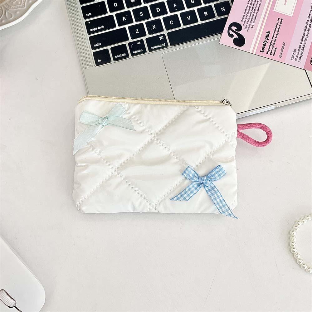 2pcs/set Plaid Mini Tampon Storage Bag Single Layer Sanitary Napkin Pouch Shopping
