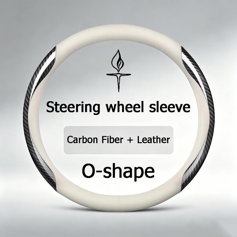 Carbon Fiber Leather Car Steering Wheel Cover For Cadillac CT4 CT5 CT6 SRX CTS SLR SLS XT4 XT5 XTS ATS BLS Escalade Deville DTS