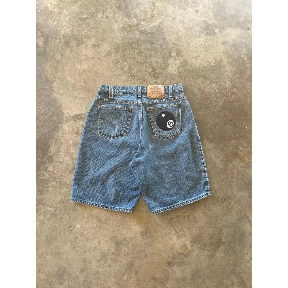 ZYLLO Y2K Ретро Полный ассортимент шорт Женские Свободные Джинсовые Харадзюку Хип-хоп Узор Мужские Новые Готические Повседневные Модные Шорты Уличная Одежда