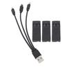 3PCS 3.7V 2600mAh RC Drone Lithium Battery with 3 In 1 Charging Cable Mini Folding Drone Battery Replacement for KY603 KY605 K7