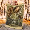 Tolkien Fan Flannel Blanket Soft Warm All-Season Throw, Design for Camping, Car Travel, Hiking Sofa, Bed, Office Perfect Gift for Parties