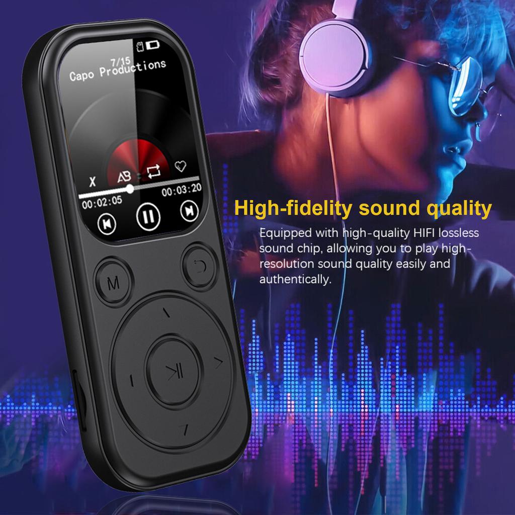MP3 MP4 плеер 2.01 IPS экран Портативный плеер для песен с BT 5.4 Видео Диктофон FM-радио Электронная книга 12 часов