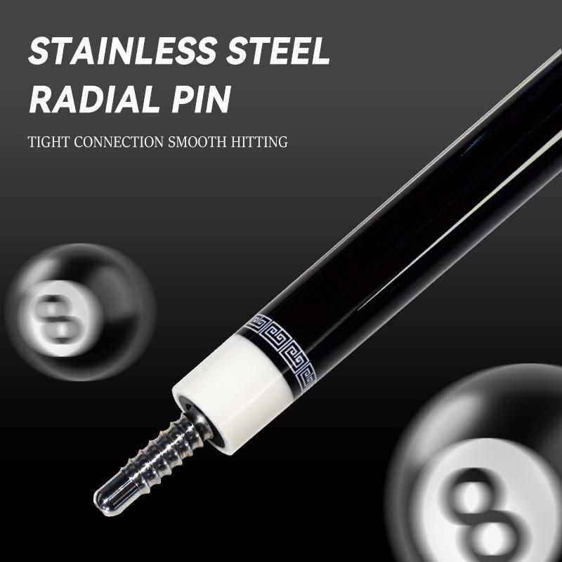 OKHEALING Black Technology Pool Cue Carbon Fiber Billiard Cue Sticks 11.8mm Tip Radial Pin Joint 147cm/58inch Length 19~20oz Weight