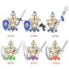 Medieval LOTR Warrior Elves Figures Orcs Army Armored Rohan Soldiers Building Blocks Knights Shield Weapon Bricks Toy