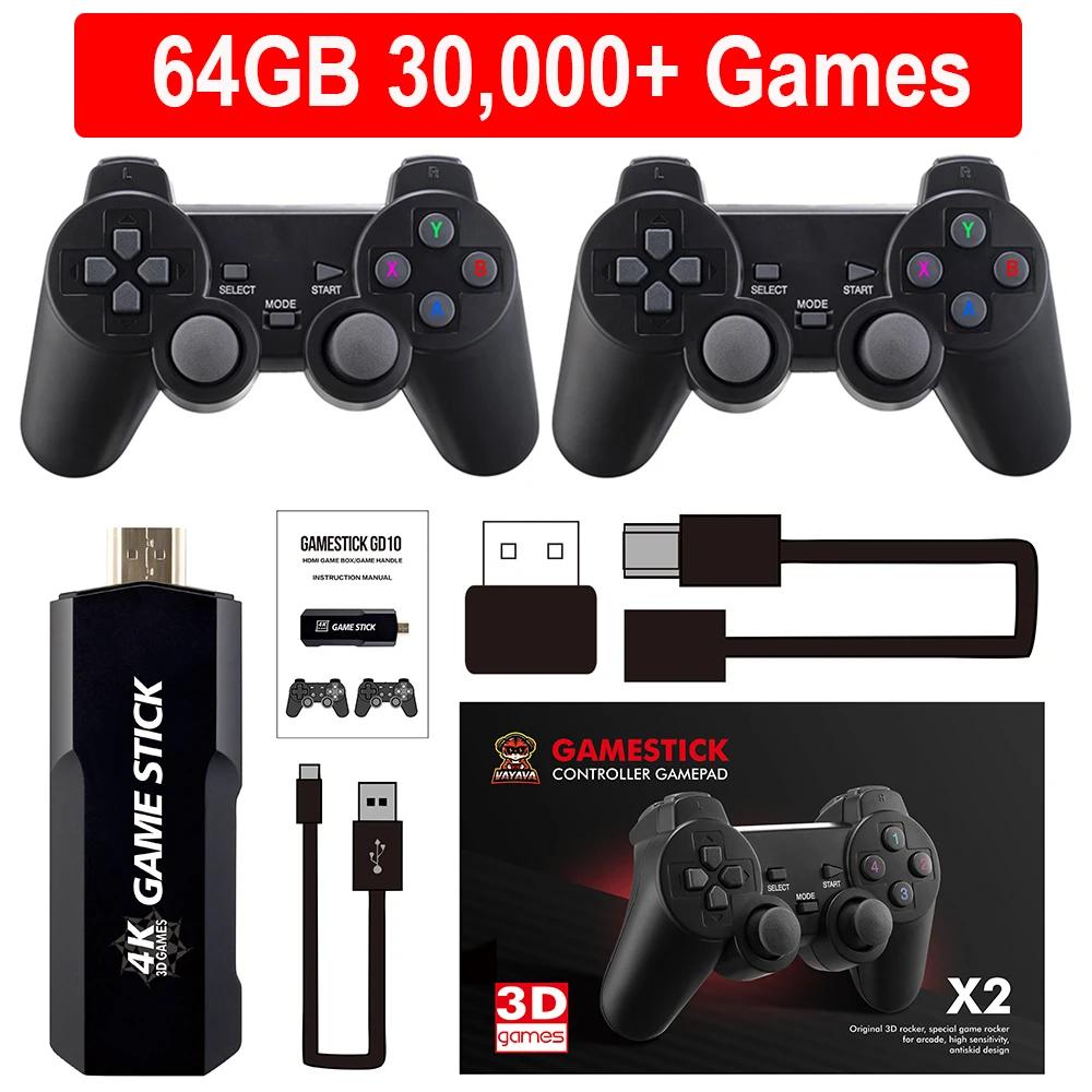 НОВАЯ игровая консоль GD10 Plus 256G 4K HD, двойной беспроводной контроллер 2.4G, ретро-консоль, 58000 игр для детей, рождественский подарок